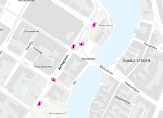 Karta över arbetsområden
