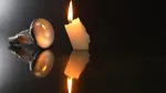 Glödlampa och stearinljus